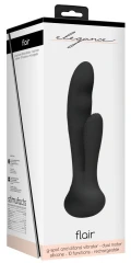 Чёрный вибратор G-Spot and Clitoral Vibrator Flair - 17,5 см.