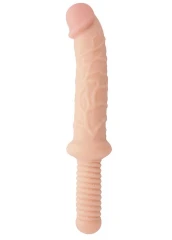 Реалистичный фаллоимитатор с ручкой BIGSTUFF DONG WITH HANDLE - 37 см.