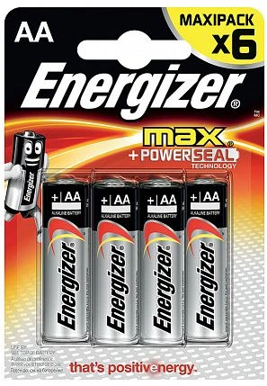 Батарейки Energizer MAX E91/AA 1,5V - 6 шт.