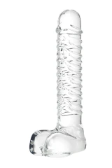 Стеклянный прозрачный фаллоимитатор Sexus Glass - 21 см.