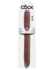 Коричневый двусторонний фаллоимитатор 16" Thick Double Dildo - 40,6 см.