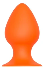 Оранжевая анальная пробка PLUG WITH SUCTION CUP - 13,4 см.