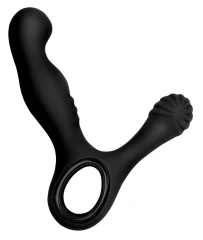 Чёрный стимулятор простаты с вибрацией Revive Prostate Massager