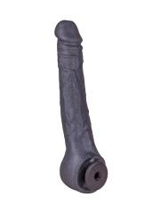 Чёрная фаллическая насадка BLACK BENT 3 - 18 см.